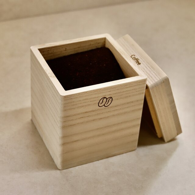 桐のコーヒーキャニスター200gサイズ | iichi 日々の暮らしを心地よく