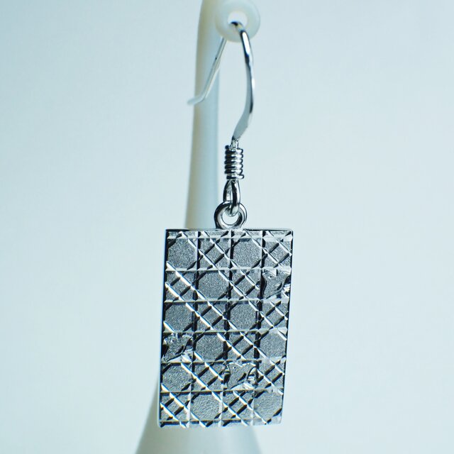 プレートピアス 八角籠目に千鳥(現品)