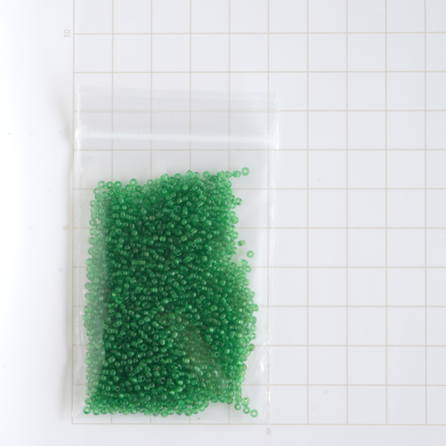 (9g) フランス製 ヴィンテージ シードビーズ 12/0 ミディアムグリーン