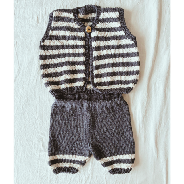 コットンみたいな肌触りのメリノウールベスト（80サイズ：1歳前後〜1歳半くらい）