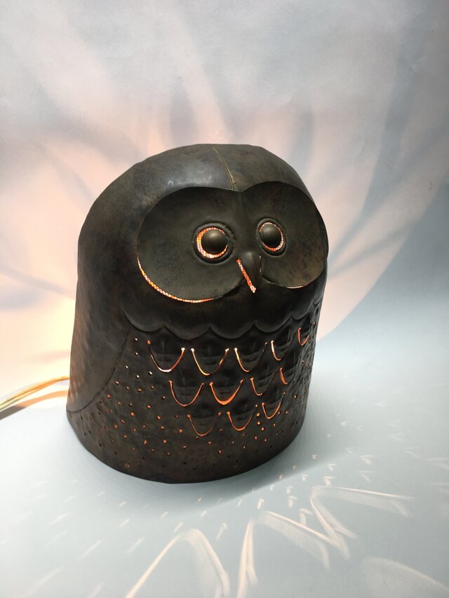 美品 ふくろう 梟 フクロウ アンティークランプ ふくろうランプ | iichi 日々の暮らしを心地よくするハンドメイドや