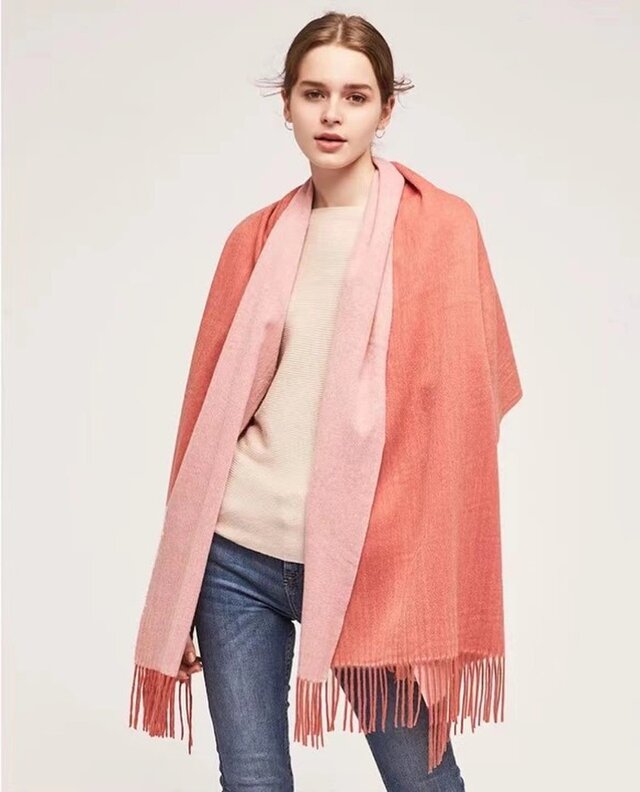 スヌード冬 ネックウォーマー スヌード マフラー ストール カシミヤ100% 両面色を厚くする  世界最高の