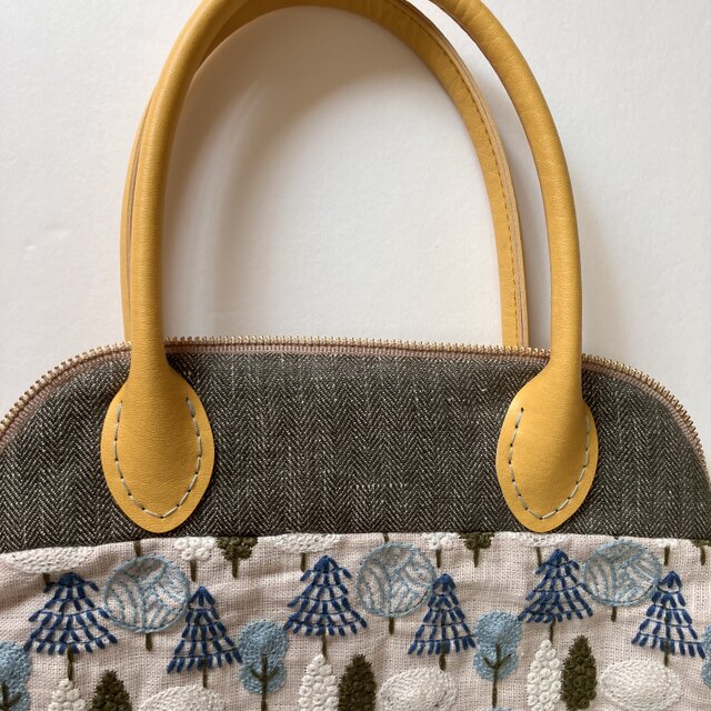 ハンドメイド　よくばりマルシェのミニボストン ハンドメイド よくばりマルシェのミニボストン