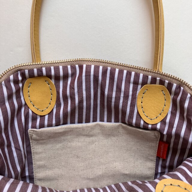 ハンドメイド　よくばりマルシェのミニボストン ハンドメイド よくばりマルシェのミニボストン