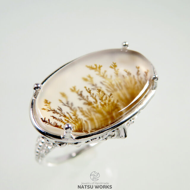 デンドリティック　アゲートリング デンドリティック アゲート リング / Dendritic Agate Ring m12
