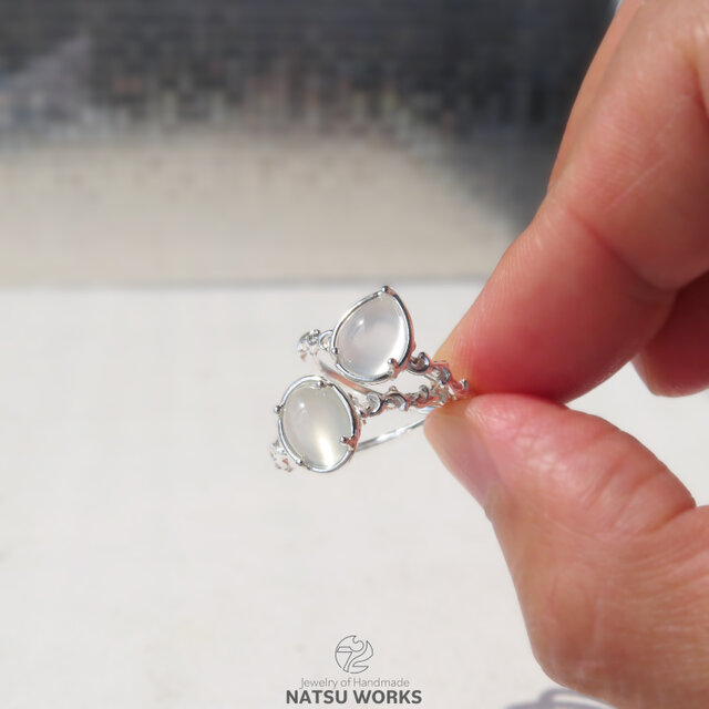 キャッツアイ ムーンストーン リング / Cat Eye Moonstone Ring 0