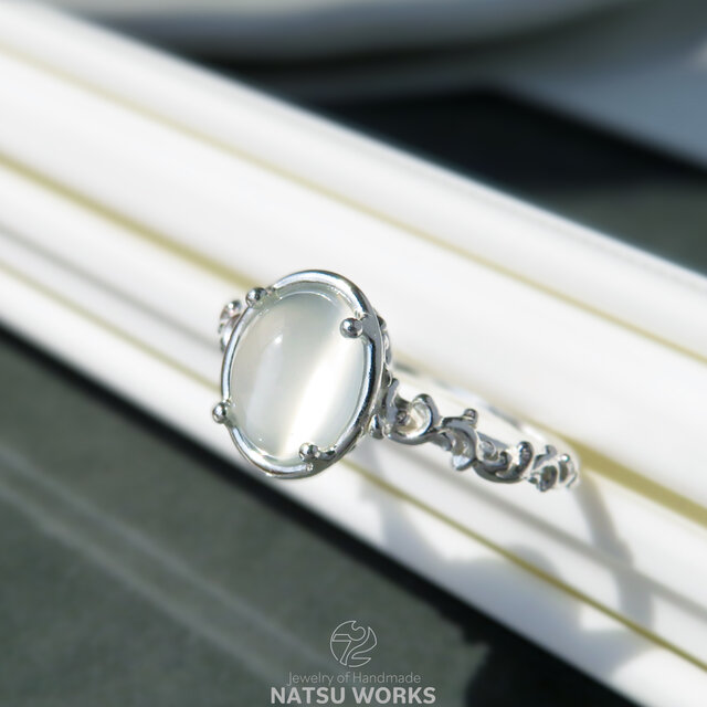 キャッツアイ ムーンストーン リング / Cat Eye Moonstone Ring 0