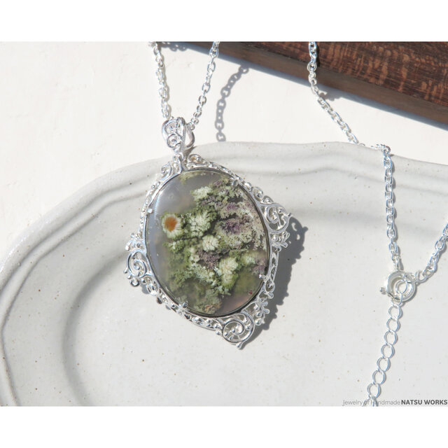 モス プルーム アゲート ネックレス / Moss Plume Agate Necklace