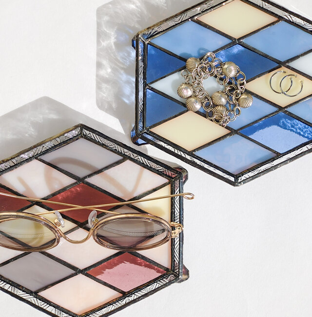 ダイヤパターン＊ミニプレート | iichi 日々の暮らしを心地よく