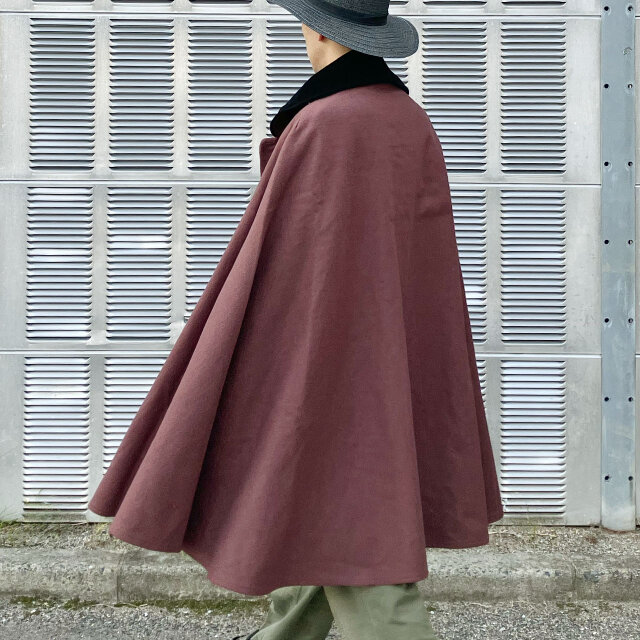 アンティーク　ケープ　Japan vintage 大正ロマントンビコート とんびコート 1912's〜1930's 襟ファー 大正ロマン インバネス