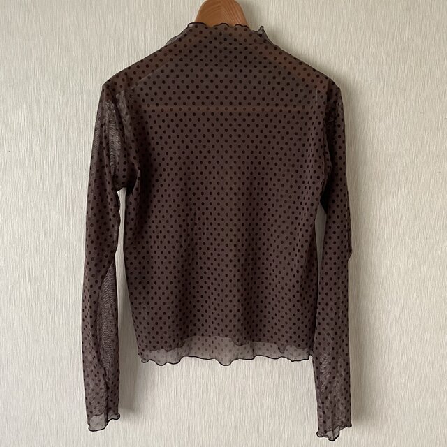 パワーネット水玉プルオーバー　茶黒Ｍ～Ｌ