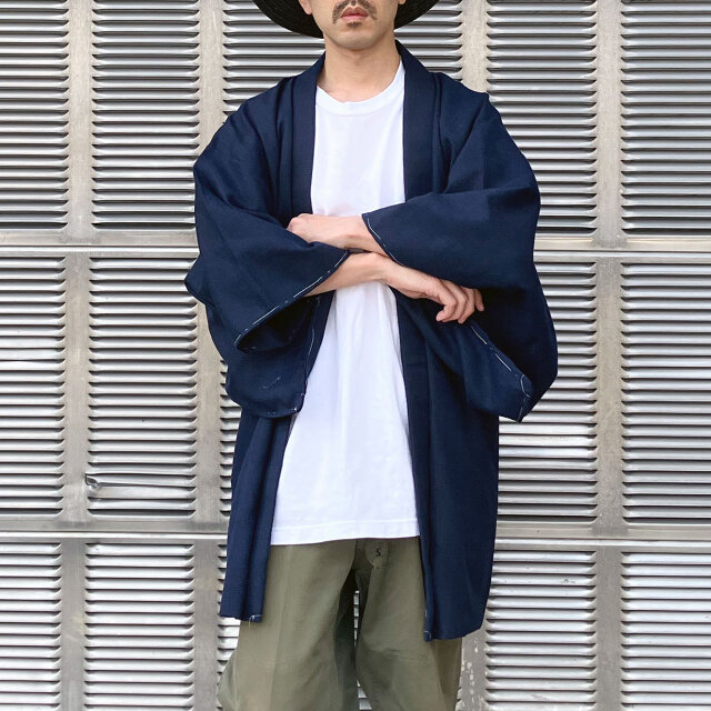 昭和後期 男性用羽織 ワシ柄羽裏 ジャパンヴィンテージ 和装ジャケット