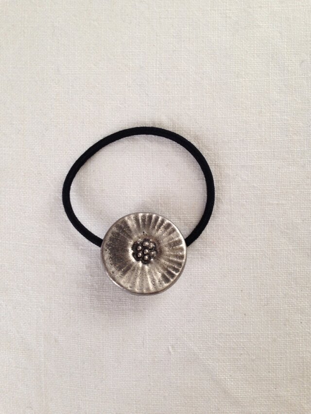 ヘアゴム(銀彩花)C