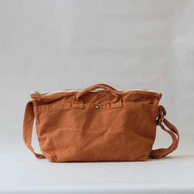 舟形ジップトートバッグ【2025秋冬限定カラー・レンガ】(VC-39)