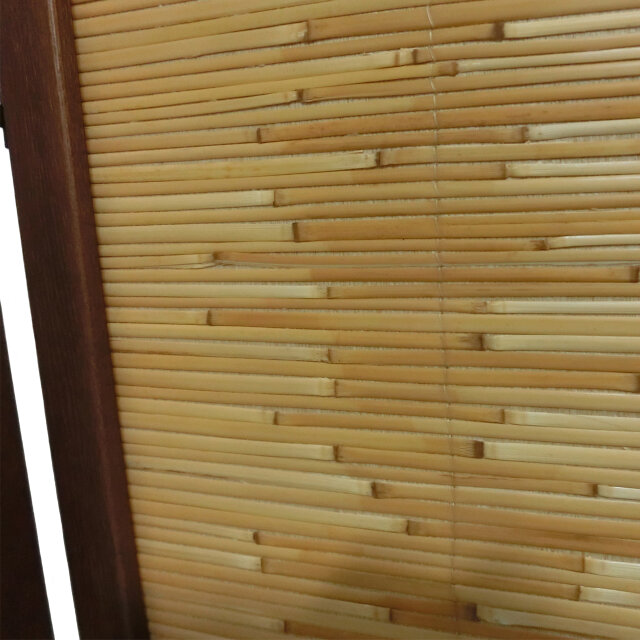 よしず パーテーション 間仕切り 衝立 琥珀色フレーム 360度回転丁番 ② よしず パーテーション 間仕切り コンパクト衝立 琥珀色フレーム 360度