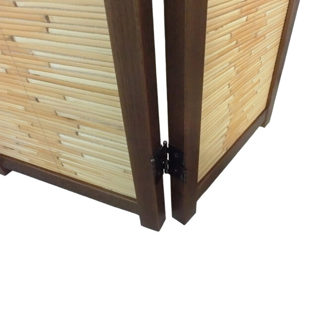 よしず パーテーション 間仕切り 衝立 琥珀色フレーム 360度回転丁番 ② よしず パーテーション 間仕切り コンパクト衝立 琥珀色フレーム 360度