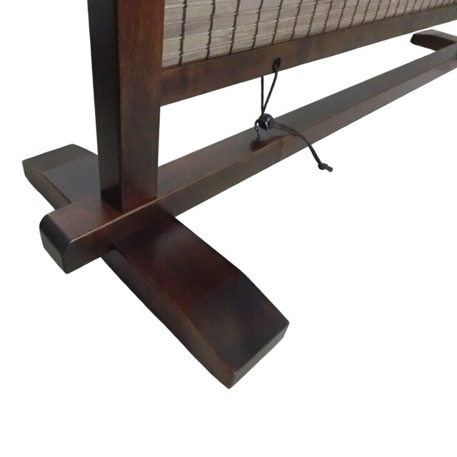 伝統結界和風簾調衝立　ダークブラウン木簾タペストリー１枚式衝立 伝統結界和風簾調衝立 ダークブラウン木簾タペストリー1枚式衝立