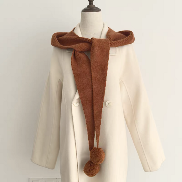 冬 *レディース*ニット帽子＆スカーフ*裏起毛*ふんわり*2 way*毛糸帽子＆マフラー*キャップ*しっかり防寒