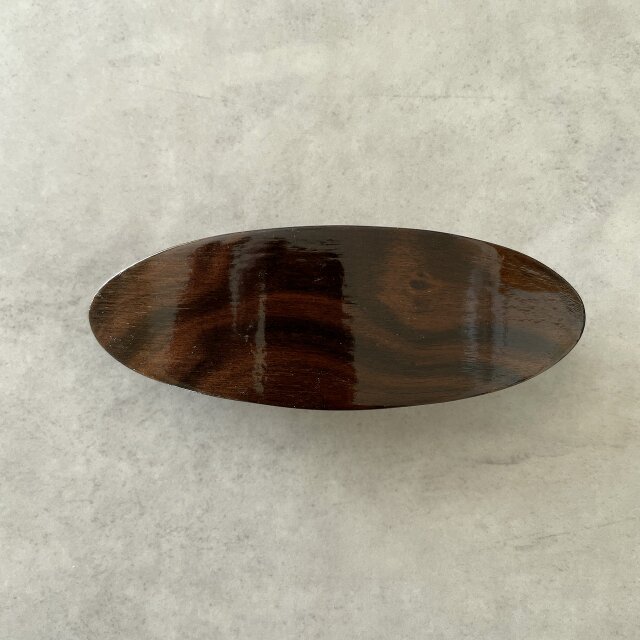 バレッタ 縞黒檀 ＬオーバルＡ