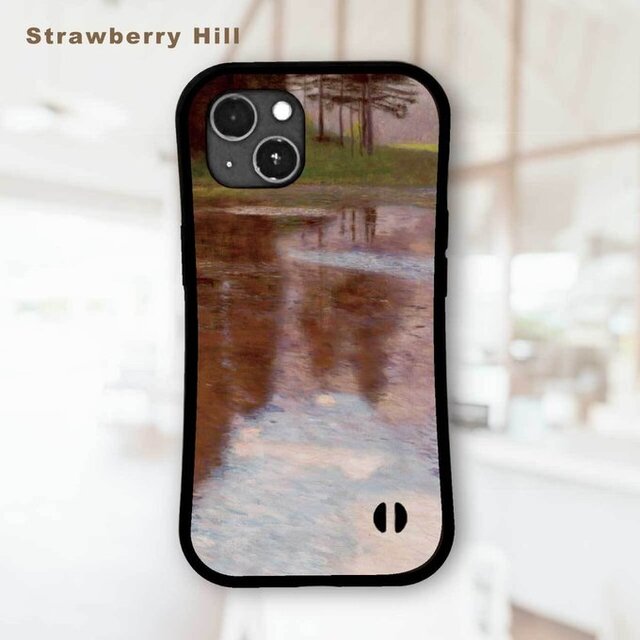 クリムト 静かな池　耐衝撃 グリップケース iPhoneケース