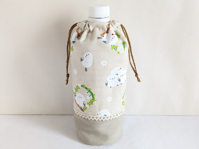 可愛いシマエナガ柄 ペットボトルカバー | iichi 日々の暮らしを