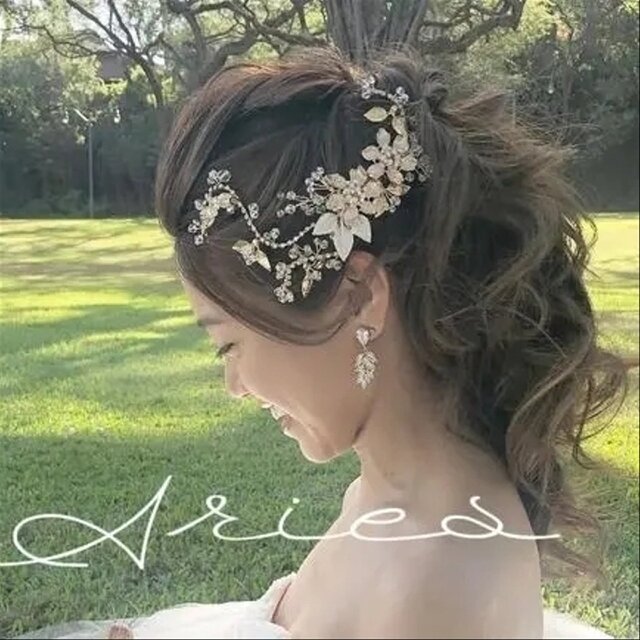 ヘアコーム　ヘアピン　ワイヤー　曲がる　調整　ヘアアクセサリー　ヘッドアヘッドドレス　結婚式ヘッドドレス　ブーケコーム