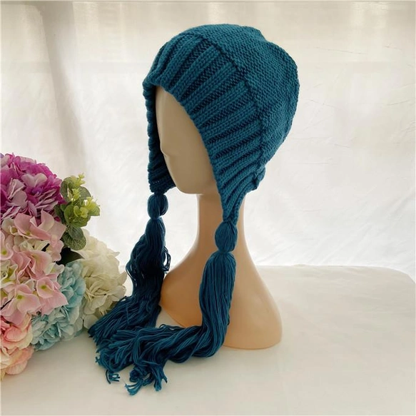 秋*冬 *レディース*ニット帽子*ふんわり*毛糸帽子*キャップ*しっかり防寒*