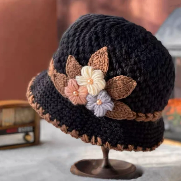 秋*冬*春 *レディース*ニット帽子*ふんわり*毛糸帽子*キャップ* ギフト