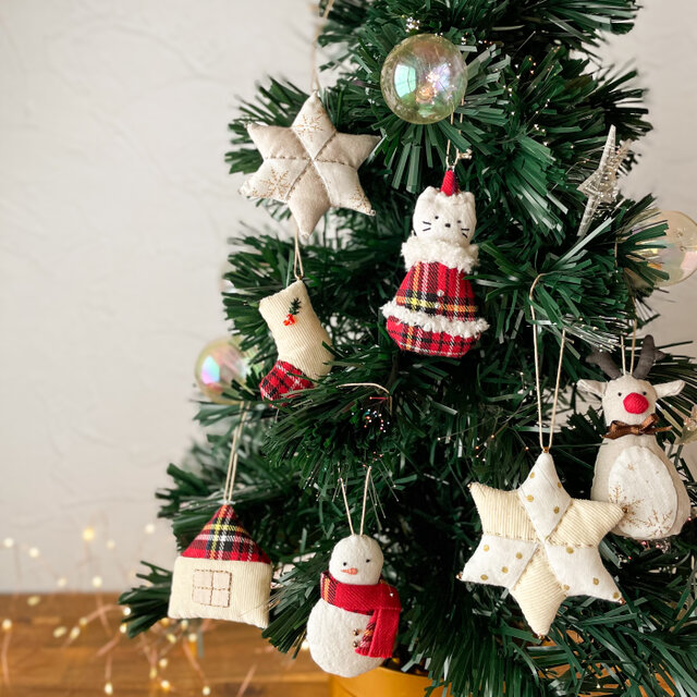 全員集合☆クリスマスオーナメントセット【ラッピング付き】 | iichi