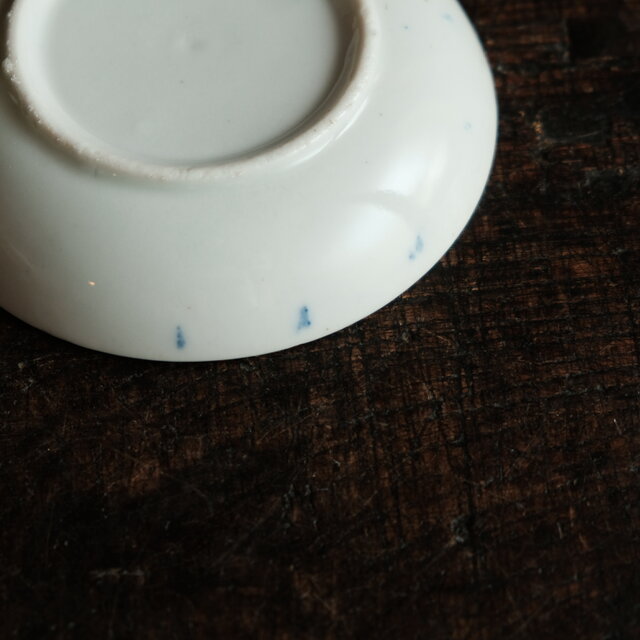 花とリーフ◇時代物 花文印判小皿 骨董・antiques 古道具 丁寧な暮らし