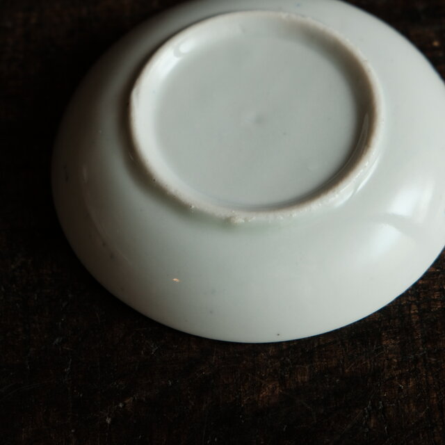 花とリーフ◇時代物 花文印判小皿 骨董・antiques 古道具 丁寧な暮らし