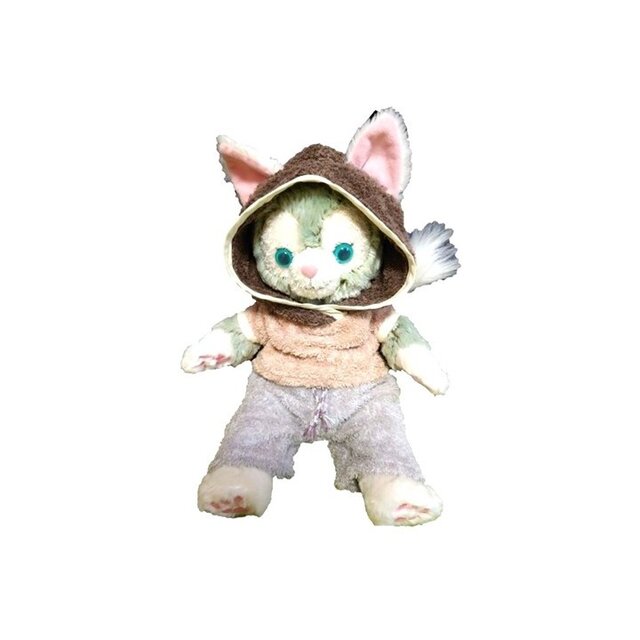 ジェラトーニＳサイズ コスチューム  耳開きノースリーブパーカー＆パンツ セット (ベージュ＆グレー) (FELICE-G11)