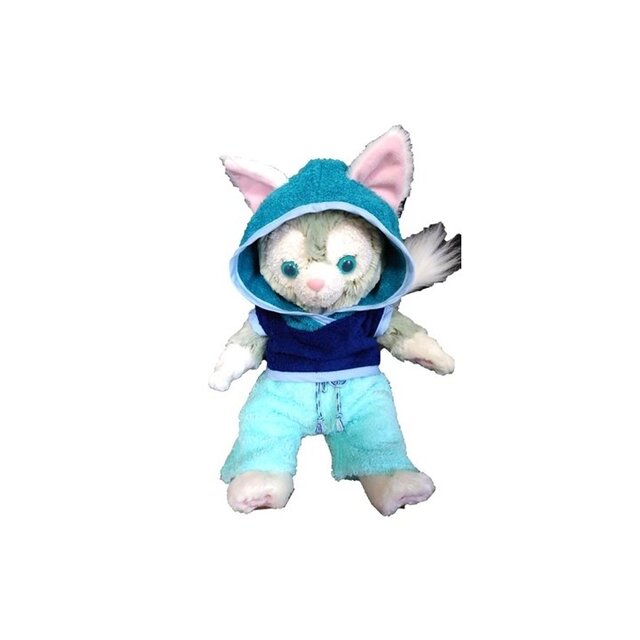 ジェラトーニ　Ｓサイズ コスチューム 服 耳開き ノースリーブパーカー ＆ パンツ セット (ブルー) (FELICE-G12)