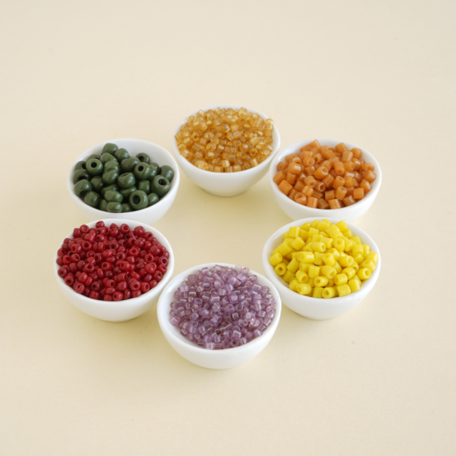 ヴィンテージ ベネチアンシードビーズ セット * ベネチアの秋色ガラス *セット