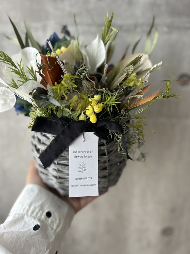 ナチュラル素材の長もちアレンジメント