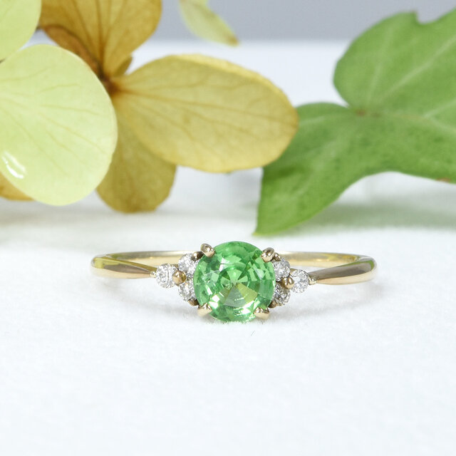 K10 グリーン ガーネット リング CL014CIBSN