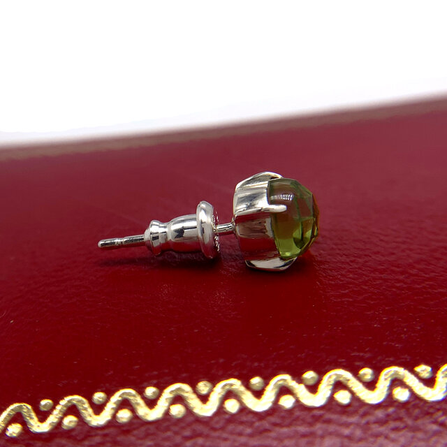 ペリドット ピアス/シルバー925 片耳用/つけっぱなし セカンドピアス