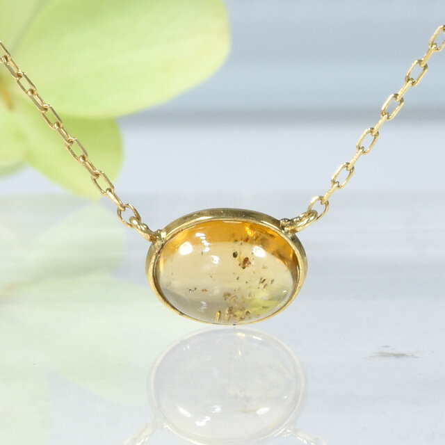 K18 イエロートルマリン ペンダント ネックレス CL001CIBSN