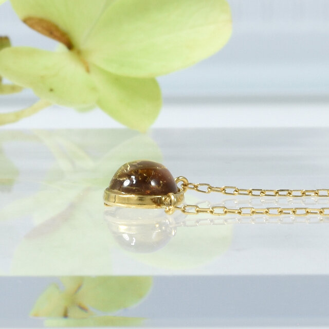 ♢Ｎページです♢K18 イエロートルマリン ネックレスチャーム K18 イエロートルマリン ペンダント ネックレス CL001CIBSN