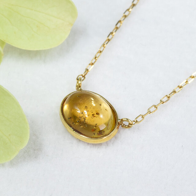 K18 イエロートルマリン ペンダント ネックレス CL001CIBSN