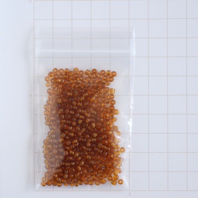 (12g) ヴィンテージ ベネチアンシードビーズ 9/0 ゴールドブラウン
