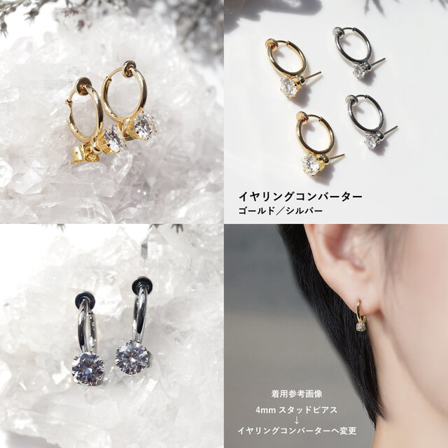 インペリアルトパーズ5mm☆サージカルステンレススタッドピアス