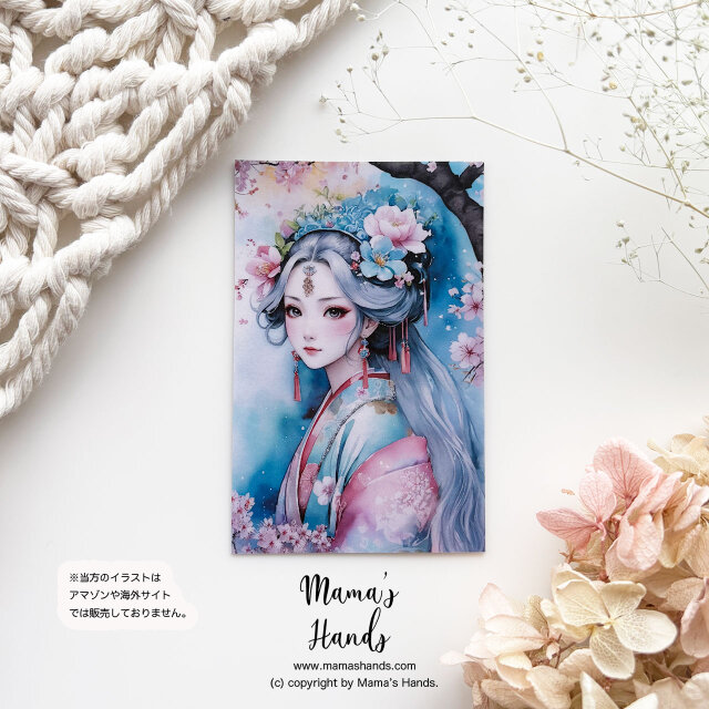 木花咲耶姫と桜》☘️華やかさと美しさ 和風 日本神話 お財布 スマホに