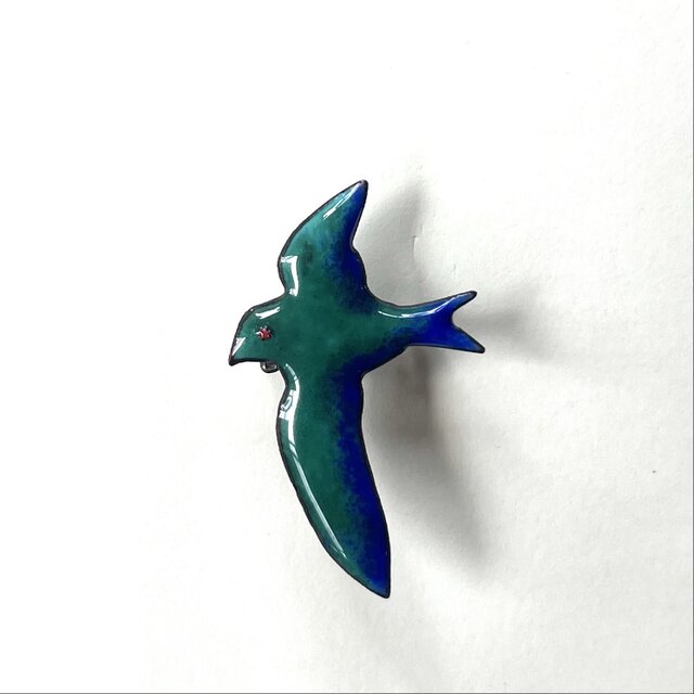 鳥ブローチ