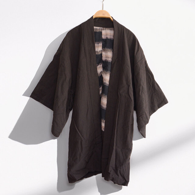 羽織 メンズ 着物 ジャケット｜昭和初期ジャパンヴィンテージ・和モード・ブラウンチェック柄