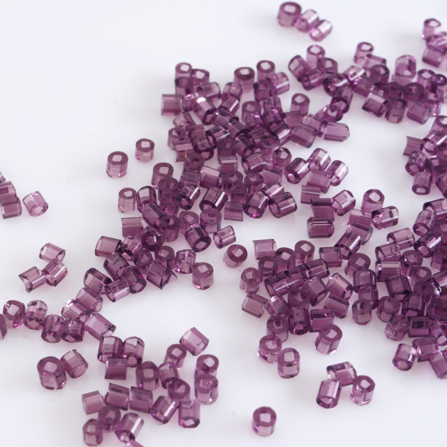 21g) ヴィンテージベネチアン 4mm 竹ビーズ トランスパラントプラム