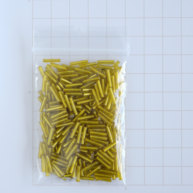 (18g)  ヴィンテージベネチアン 9mm 竹ビーズ　ゴールド