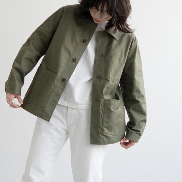 Y's for men コットンシャツジャケット オリーブ 3 カバーオール古着