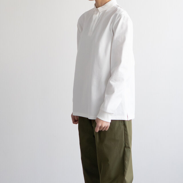 ラガーコットンシャツ/white/size1・2