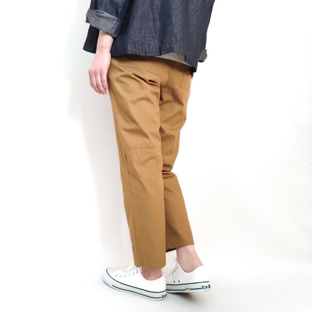 再販！ オーガニックコットンのなんでもないパンツ  20sカツラギ  ビスタ